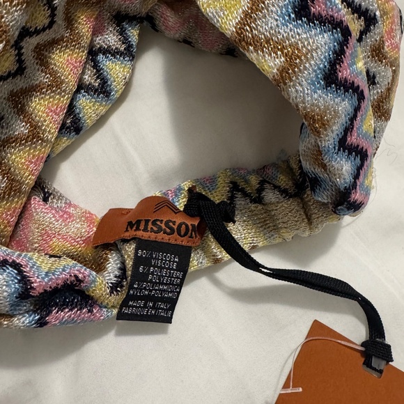 Missoni Zigzag Headband Multicolor Knit Twist Front Authentic main image 5
